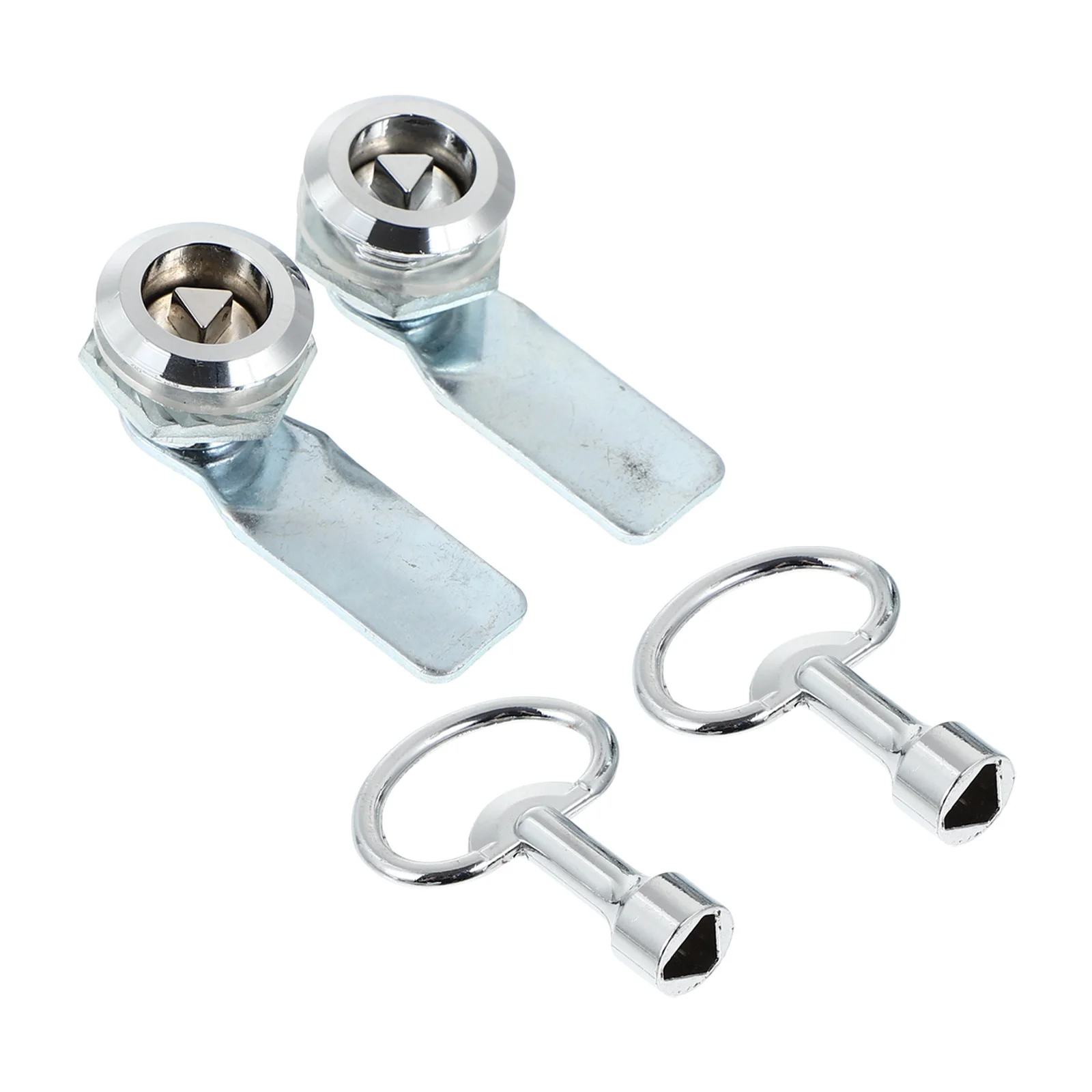 2 مجموعة مثلث قوي سبائك الزنك الباب لصندوق التوزيع خزانة الطاقة دائم صندوق كهربائي قفل أقفال خزانة الأدوات