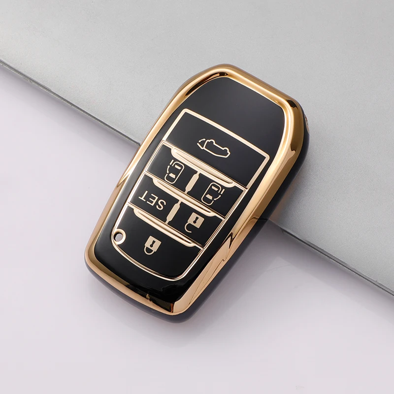 Car Key Case Cove for Toyota Alphard VELLFIRE NOAH Previa 30 Series Holder Shell 6Button Key Bag Protector Accessories