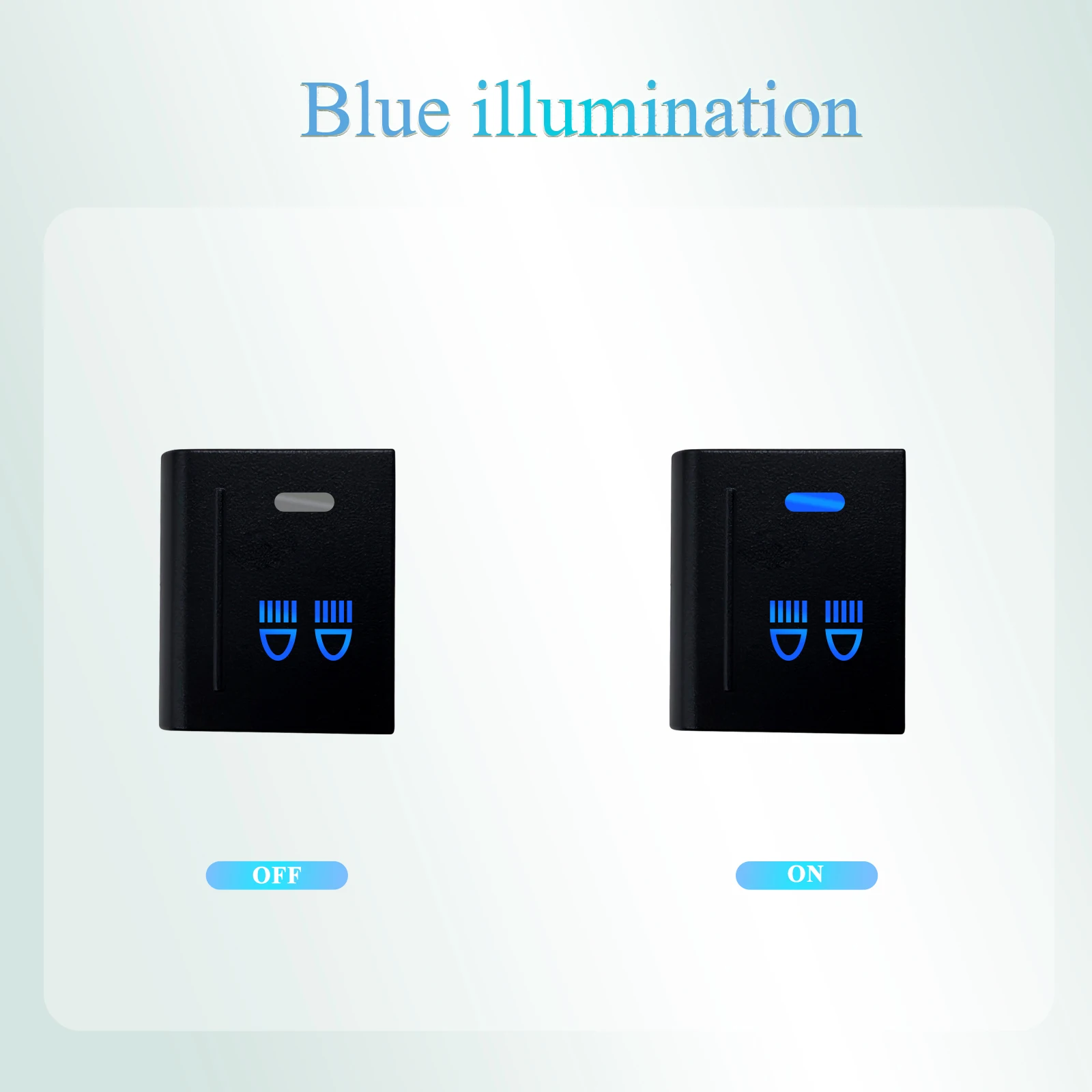 12V 3A Push Button Switch Blue LED ON/OFF Dual USB QC3.0 Type A For VW Amarok 2010-2025 Accessories Fog Lamp Fan LED Light Bar