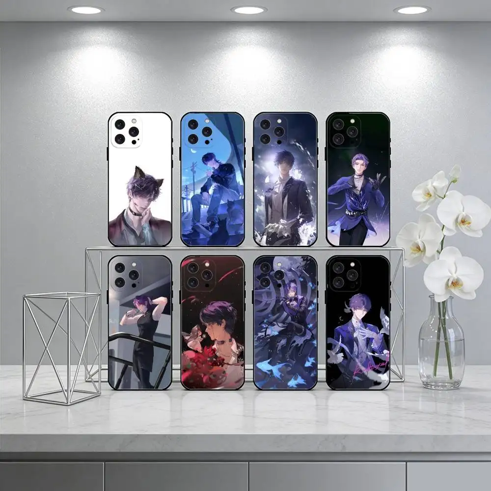 

L-Love and Deep Space Qi Yu Phone Case For iPhone17,16,15,14,13,12 Plus,Max Soft Silicone Black Cover