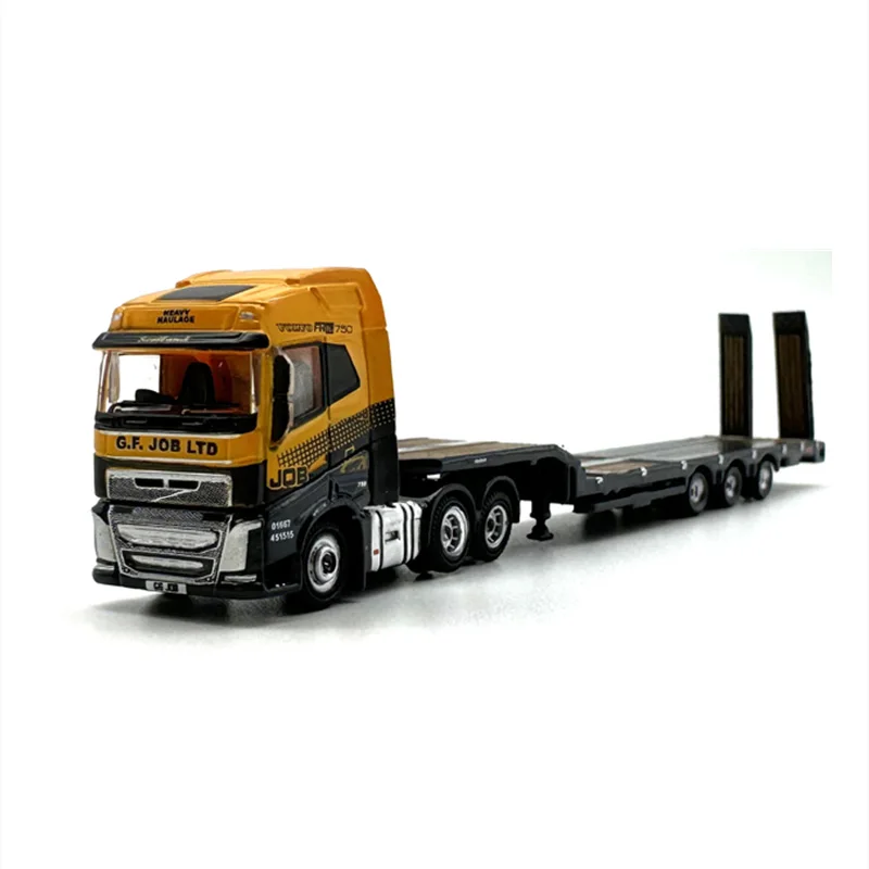 Diecast Alloy 1:148 Scale FH4 Truck Trailer Cars Model Yellow Adult Classics Collection Toys Souvenir Gifts Static Display