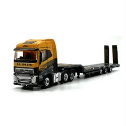 Diecast Alloy 1:148 Scale FH4 Truck Trailer Cars Model Yellow Adult Classics Collection Toys Souvenir Gifts Static Display