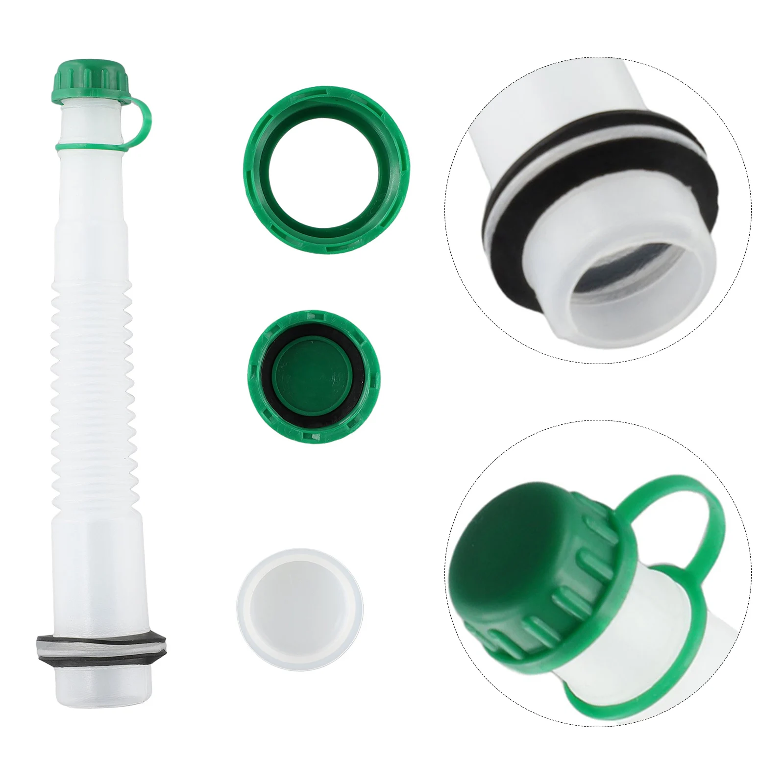 Cap Kit Fuel Spout Set Only Suitable For 1L Fuel Mix Bottle Container ABS Plastic Easy To Install For Rubbermaid