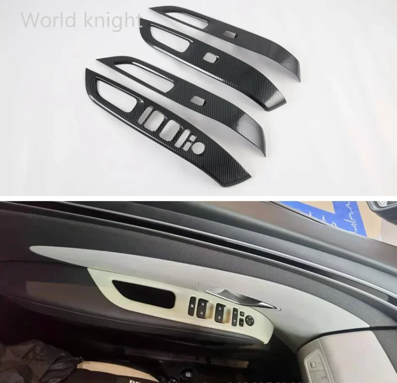 For Hyundai Tucson NX4 2021 2022 Door Window Glass Lift Switch Button Cover Inside Armrest Frame Panel Trims Car Accessories