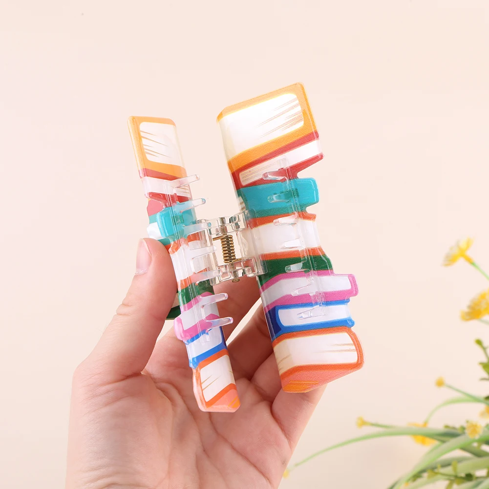 2 قطعة مقاطع الشعر العودة إلى المدرسة مضحك قلم رصاص لطيف المشابك الشعر الإبداعية قلم رصاص على شكل مخلب كليب إكسسوارات الشعر