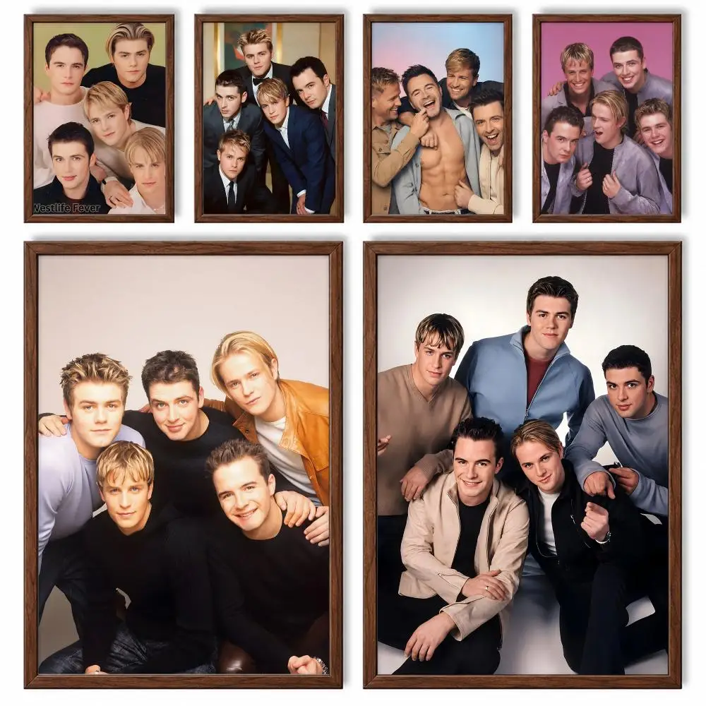 Popular Irish Pop Vocal Group Westlife Poster Self‑Adhesive Waterproof Sticker House  Coffee Bar Wall Art Home Decor