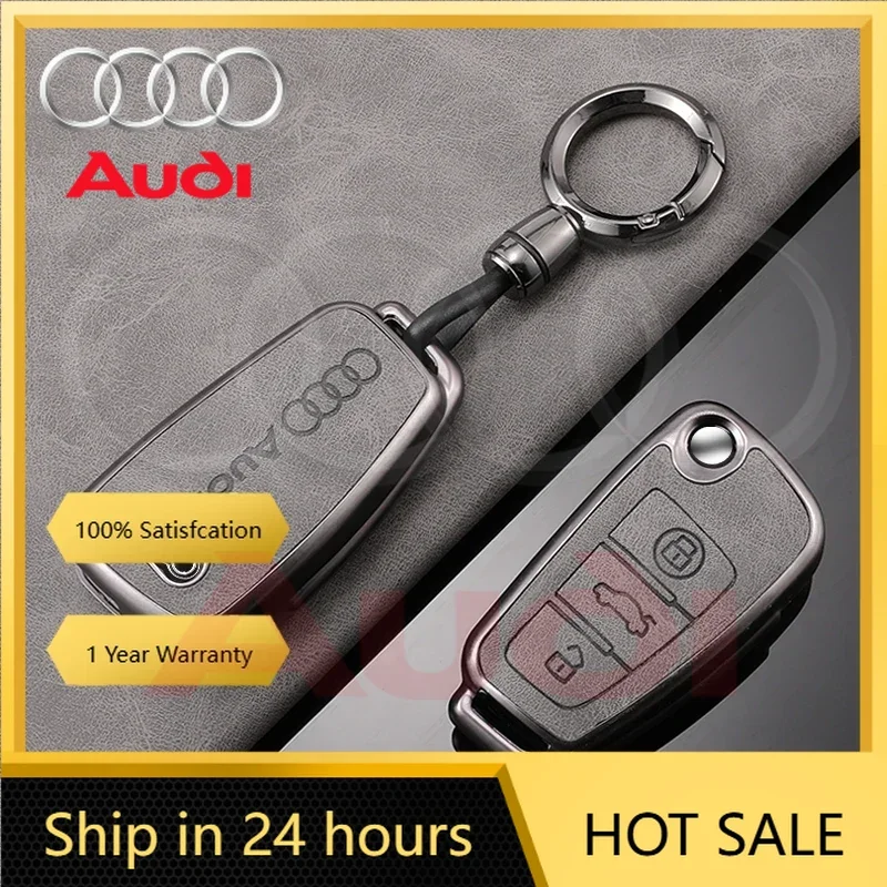 

2025 Hot TPU Car Smart Remote Flip Key Case Cover Protection Shell For Audi A1 A3 A6 A6L Q2 Q3 Q7 TTS R8 S6 RS3 Auto Keychain Ac