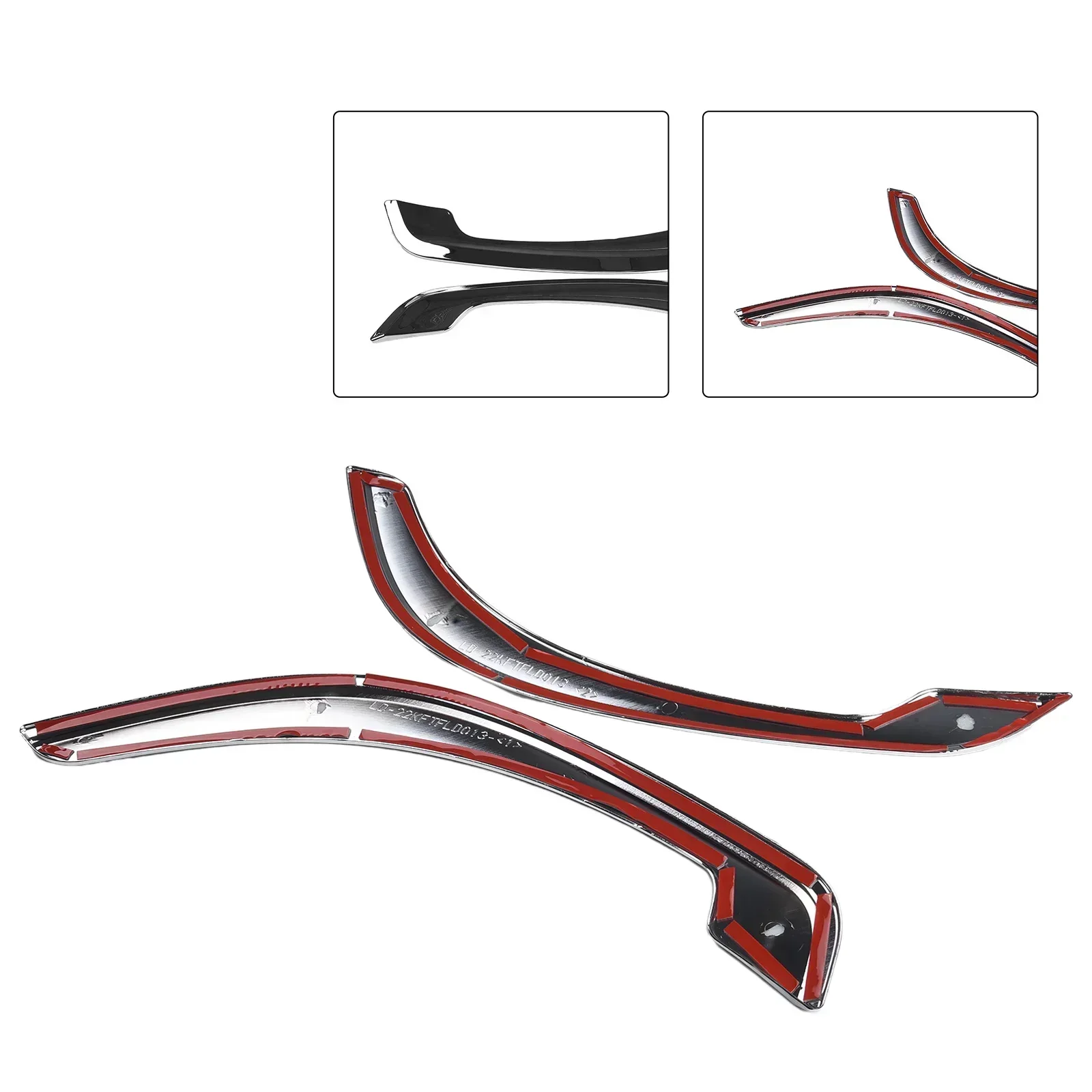 For Volvo XC60 2018-2023 Rear Fog Light Lamp Eyelid Cover Trim Chrome 2Pcs/Set Rear Fog Light Lamp Eyelid Cover Trim car parts