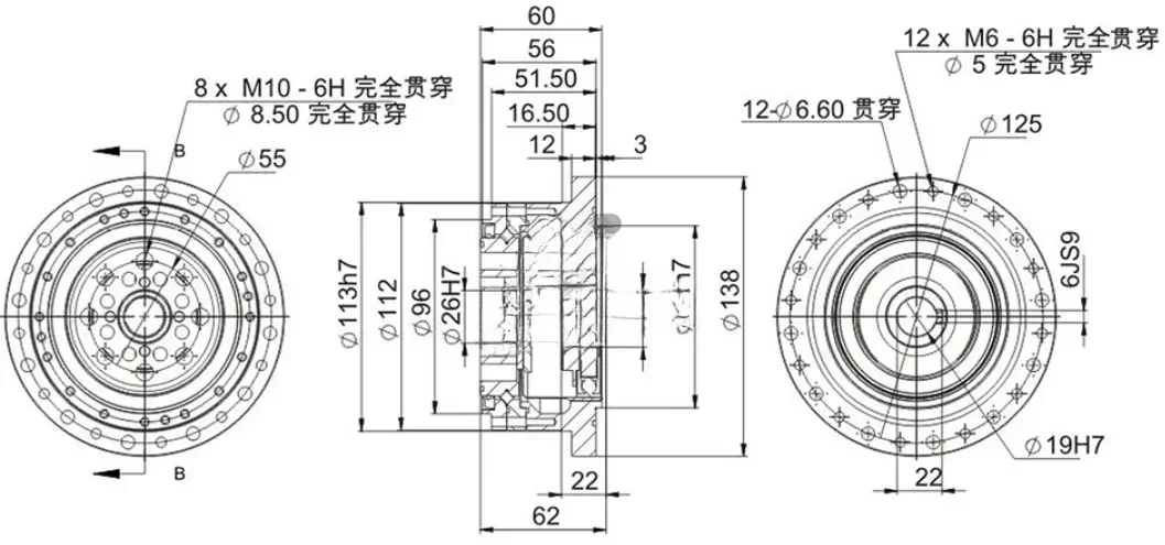 رخيصة ودقيقة CSF-32-1 1:50 قدرة عزم دوران عالية صلابة التوافقي المخفض CSF-32 النزوح الذراع الجوي المخفض رائجة البيع #6