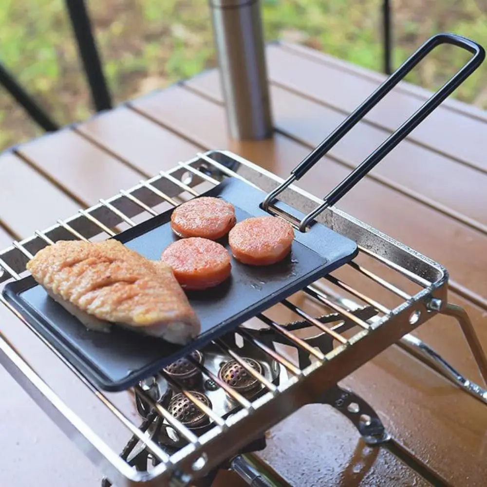 

Outdoor Tools Cheese Pan Camping Frying Pan Rectangle Cheese Grill Pan Mini Grill Pan Mini Barbecue Tools Barbecue Tray Camping