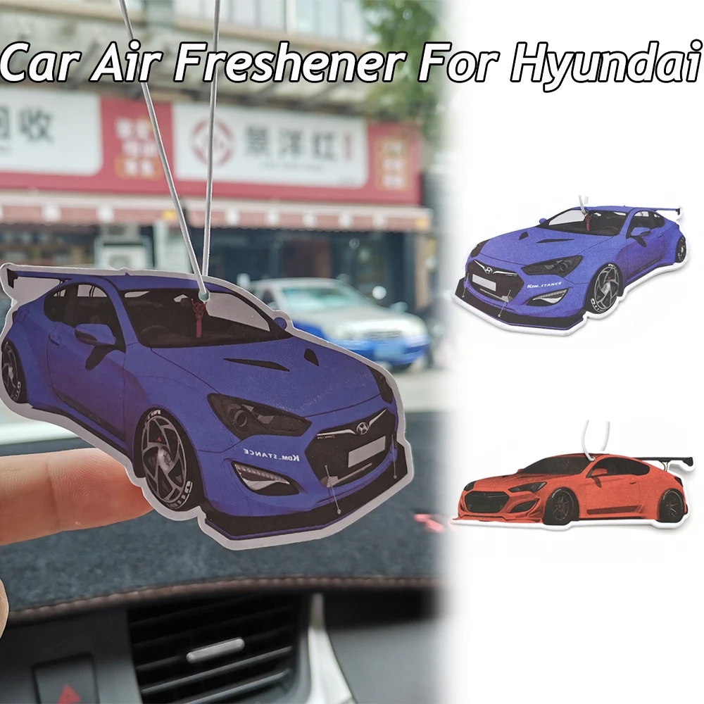 JDM سيارة الهواء المعطر ، معلقة مرآة الرؤية الخلفية العطور ، اكسسوارات ورقة الصلبة لشركة هيونداي Genesis ، Flavo