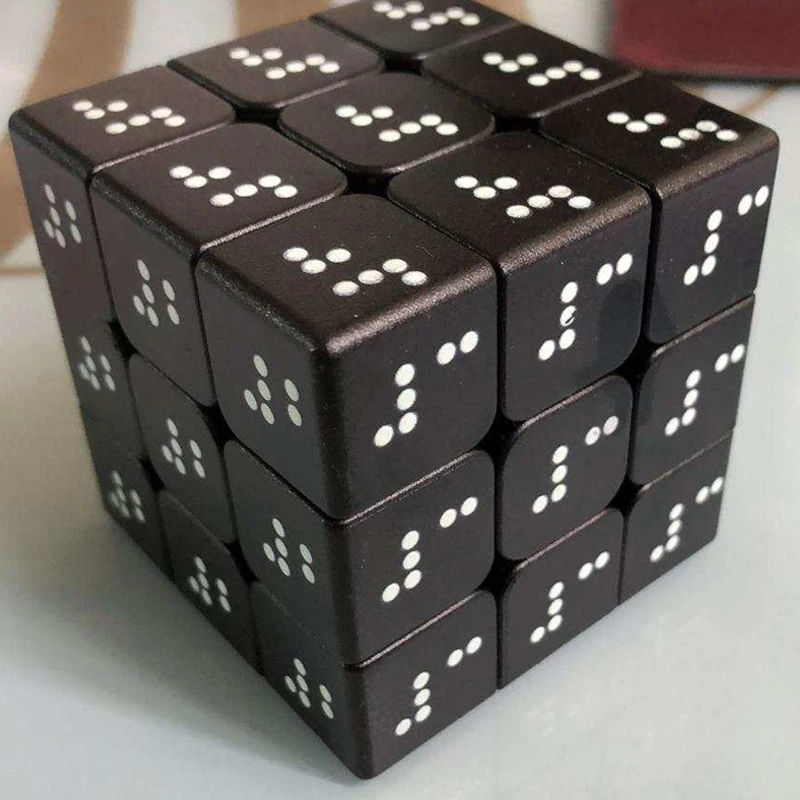 برايل سبيد كيوب 3x3x3 ألعاب ألغاز تعليمية خاصة للمكفوفين هدايا فريدة للأطفال والكبار والمراهقين تحدي الذكاء