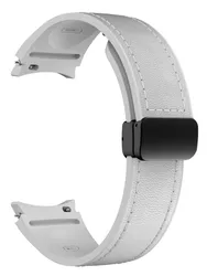 Genuine Leather+silicone Strap for Samsung Galaxy Watch 7 6 5 44mm 40mm 20 Bracelet Galaxy Watch 6 4 Classic 47mm 46mm 43mm 42mm