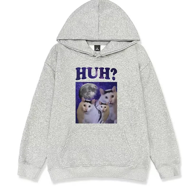 مضحك هوه ميمي القط الفكاهة هوديي تتجه للجنسين موضة خمر نمط البلوز الرجال عادية الصوف البلوفرات هوديس #2