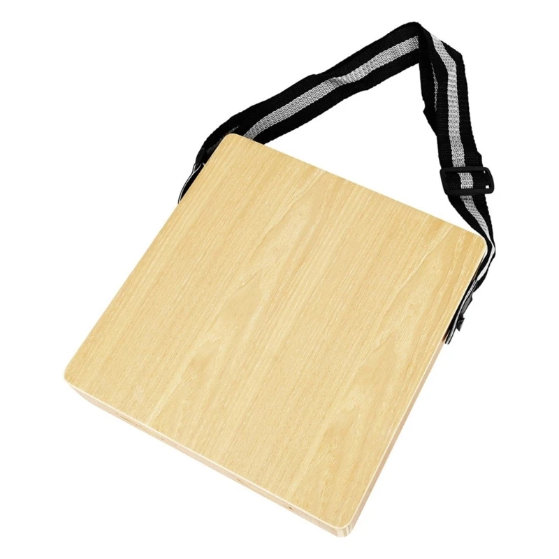 Travel Cajon Box Drum Flat Hand Drum with Strings Wood Percussion Box Musical Instrument Cajon Box Drum Basic Box Drum