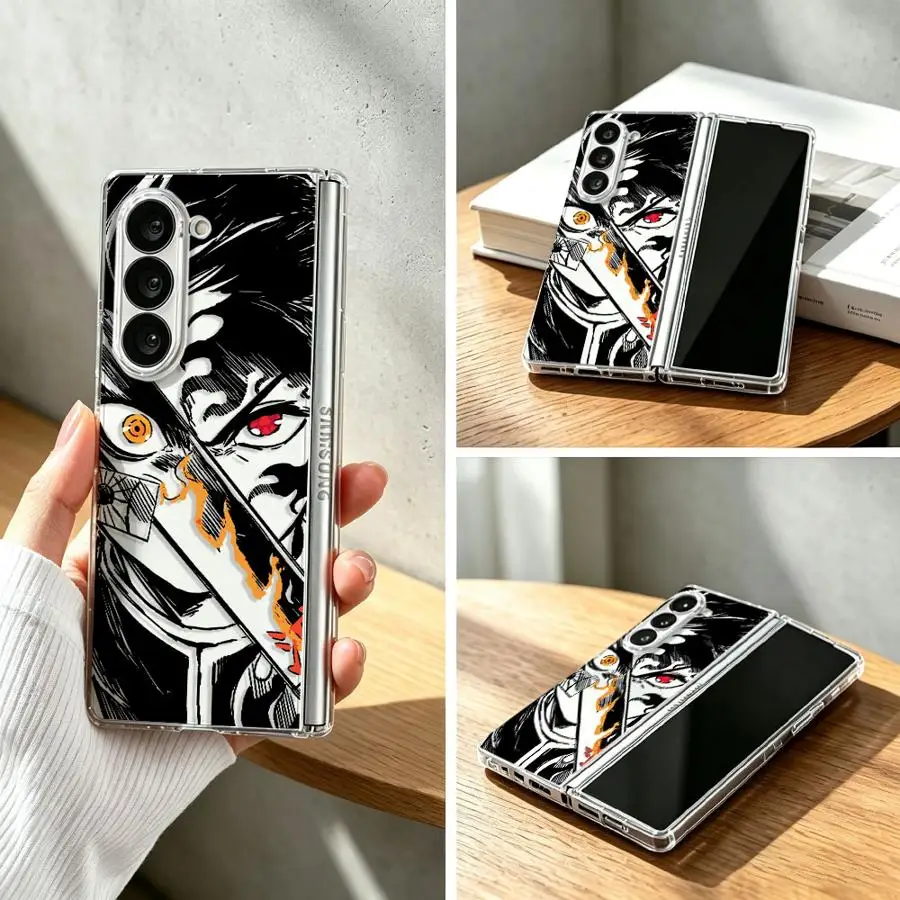 Anime DemonS SlayerS Phone Cover Case for Samsung Galaxy Z Fold 8 Ultra ZFold4 ZFold6 ZFold7 ZFold3 Z Fold 7 6 5 4 3 ZFold5