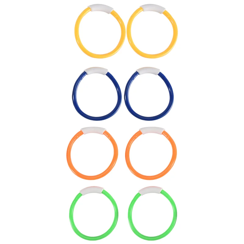YSUN-8PCS Anillos de Buceo para Piscina, Anillos de Piscina Coloridos para Niños, Entrenamiento Subacuático, Anillo de Buceo para Piscina para Niños Fácil de
