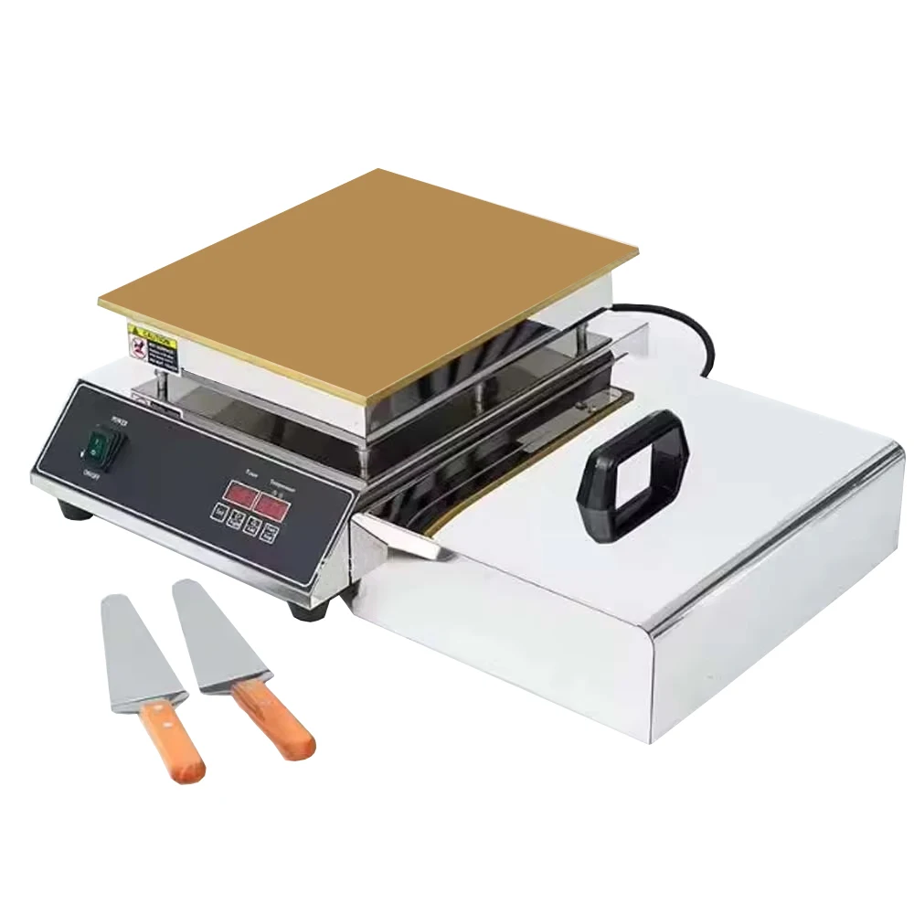XEOLEO Commercial Single Head Waffle Pancake Maker Machine 1500W Electric Waffle Makers Machine Baker Souffle Pan Maker Machine