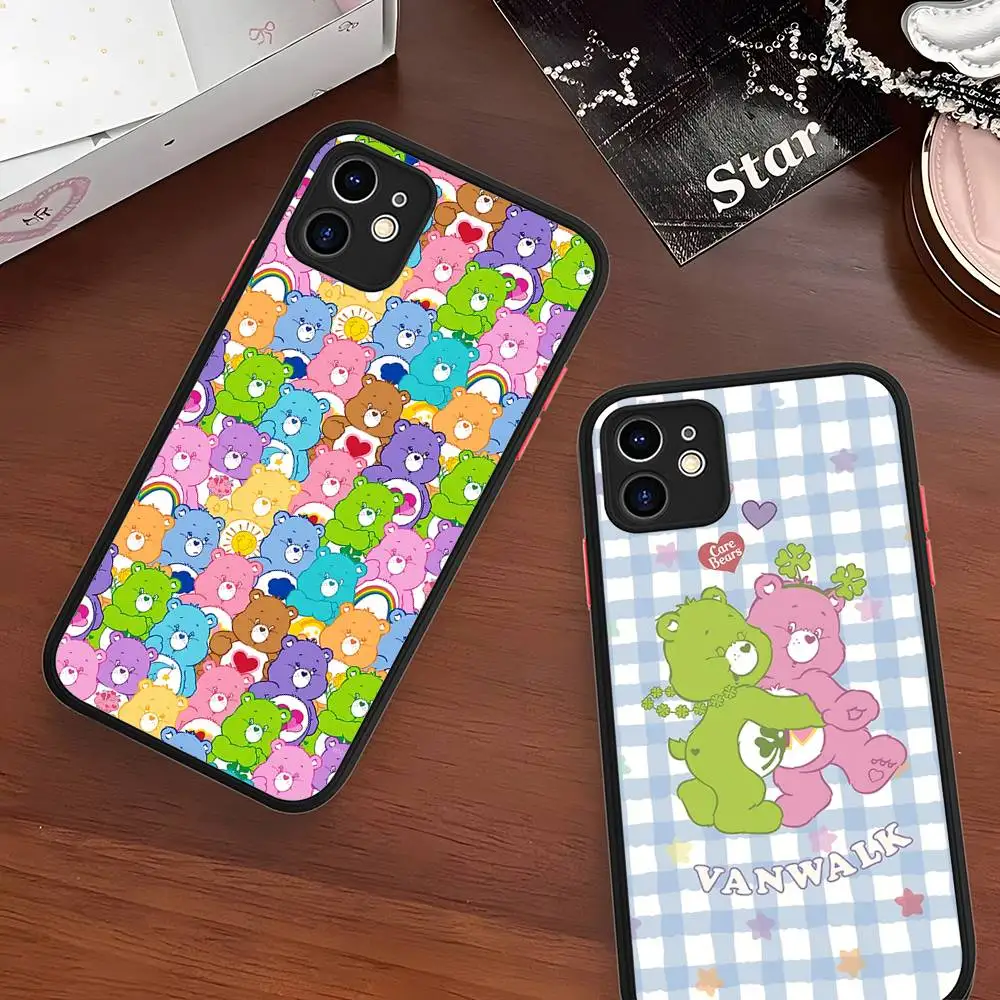 Матовый полупрозрачный чехол для телефона C-Care B-Bears для Iphone 16, Pro Max 15, 14, 13, 12, 11 X XS PRO Plus