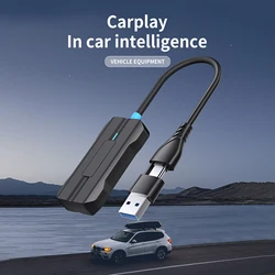 Wireless Carplay Adapter Android Auto Mini Box Wired to Wireless Carplay For iphone Android USB/Type C Dongle