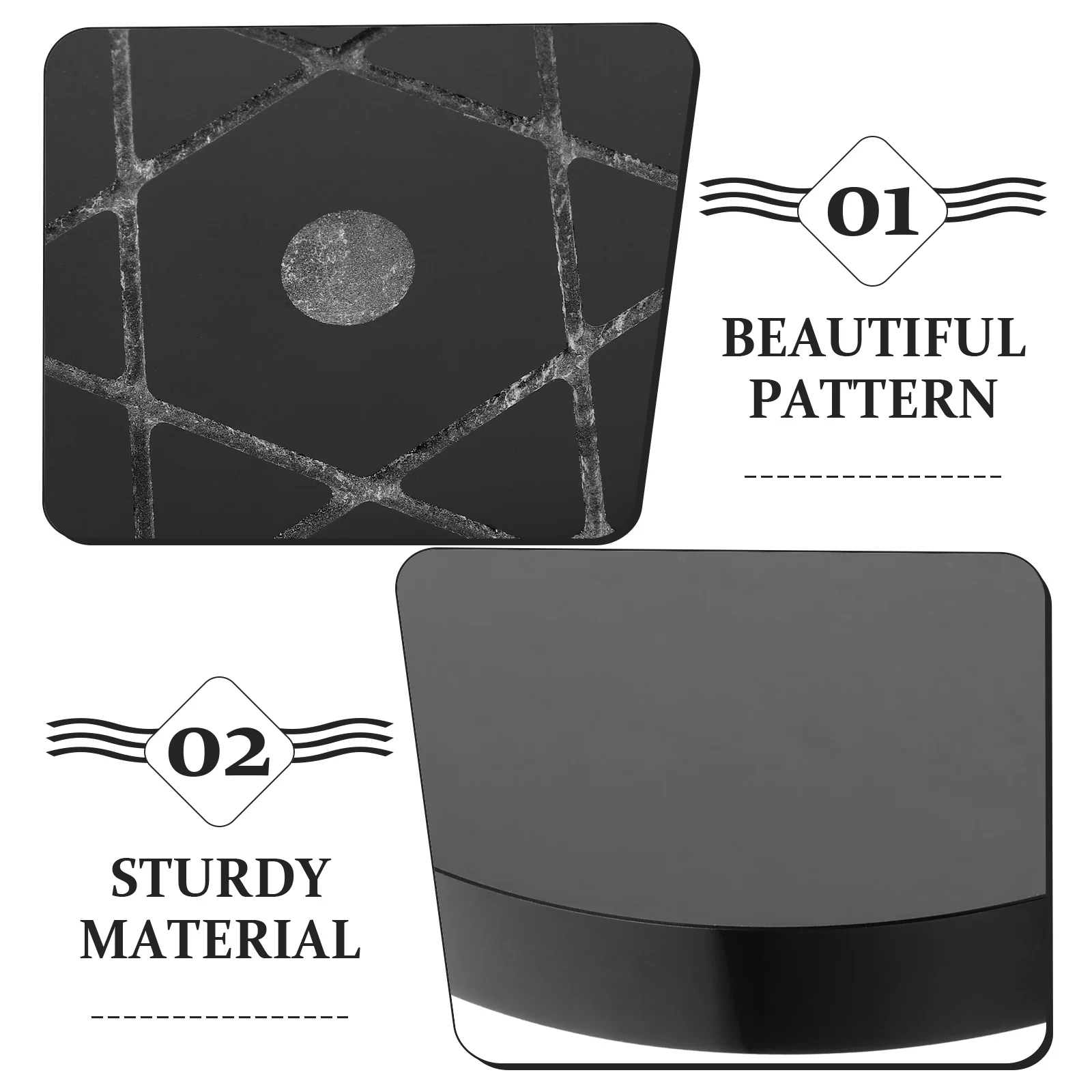 

Obsidian Seven Crystal Ball Array Stand Ornament for Desktop Display Plate Jewelry Storage Holder Decor