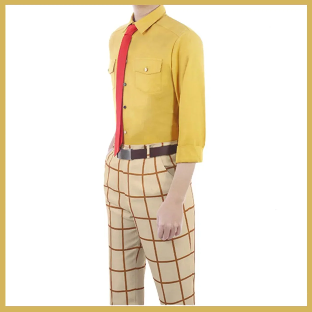 Cardcaptor Sakura Li Syaoran Cosplay Costume pour hommes et femmes, perruque, chemise jaune, pantalon en latex, uniforme, anime, campus imbibé