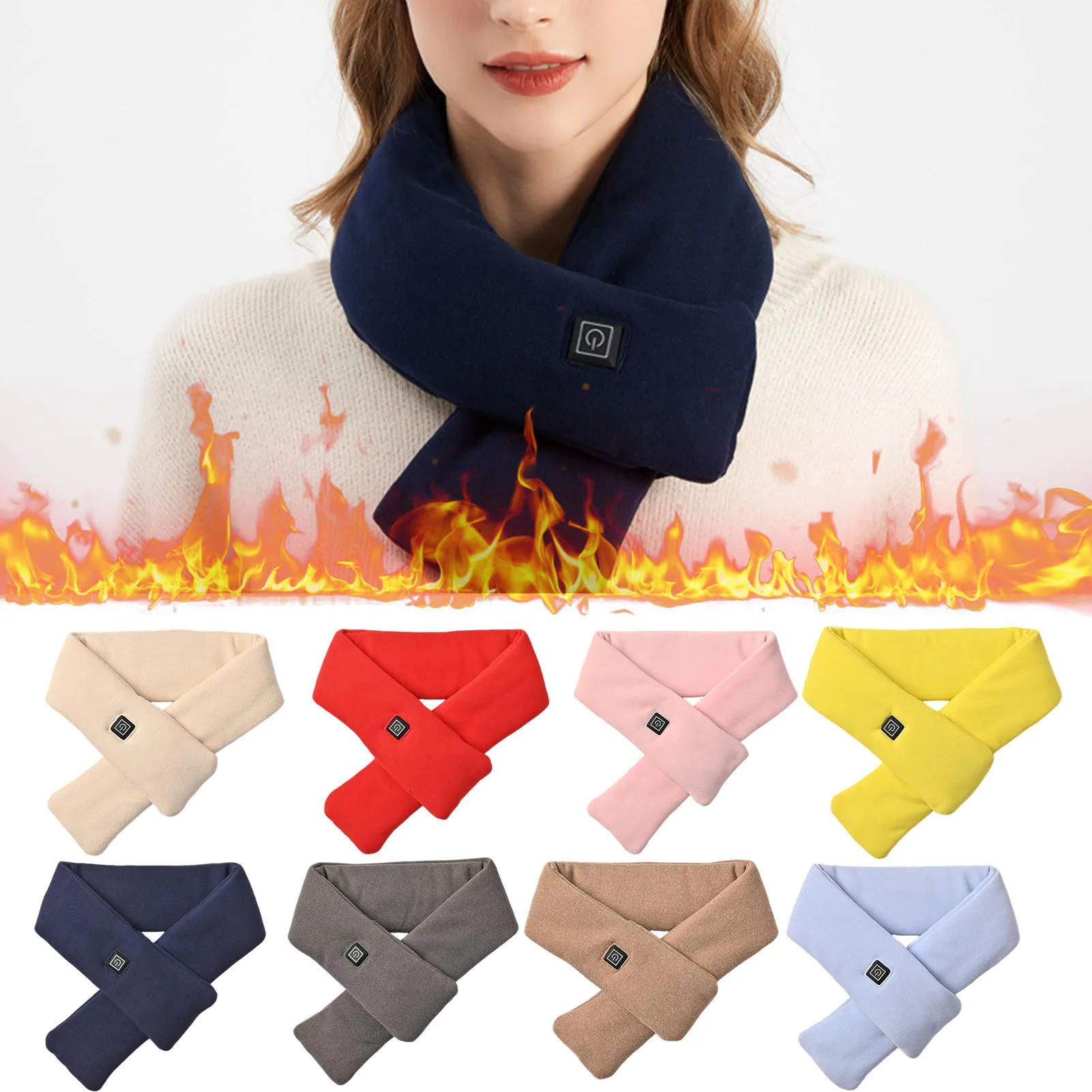 

Winter Skiing Warm Scarf For Men And Women Usb Charging Intelligent Electric Heating Warm Scarf Outdoor Sports Warm Accessories