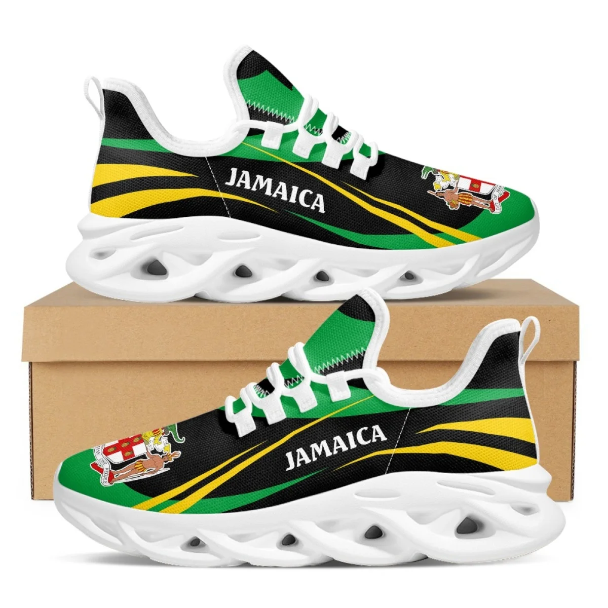 Jamaica Flag Print Shoes Men Sneakers 2022 Blade Running Shoes Breathable Men Footwear Trainer Fashion Male Casual Shoes for Men