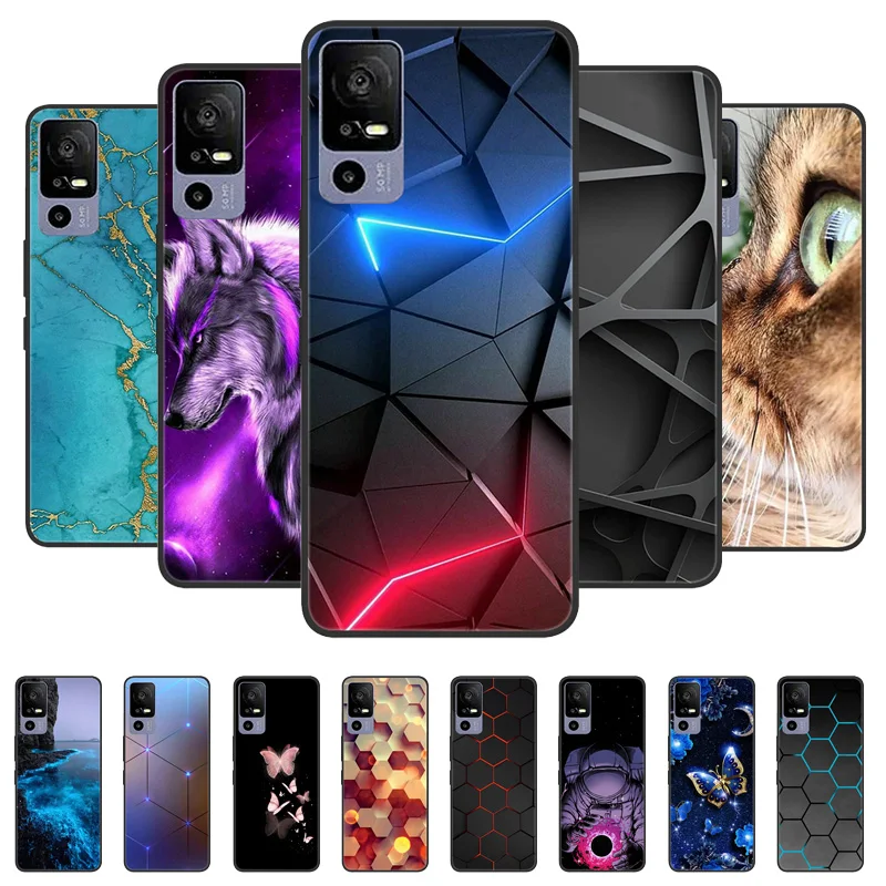 For TCL 40R Case Silicon Back Cover Phone Case for TCL 40 R 5G Cases 6.6