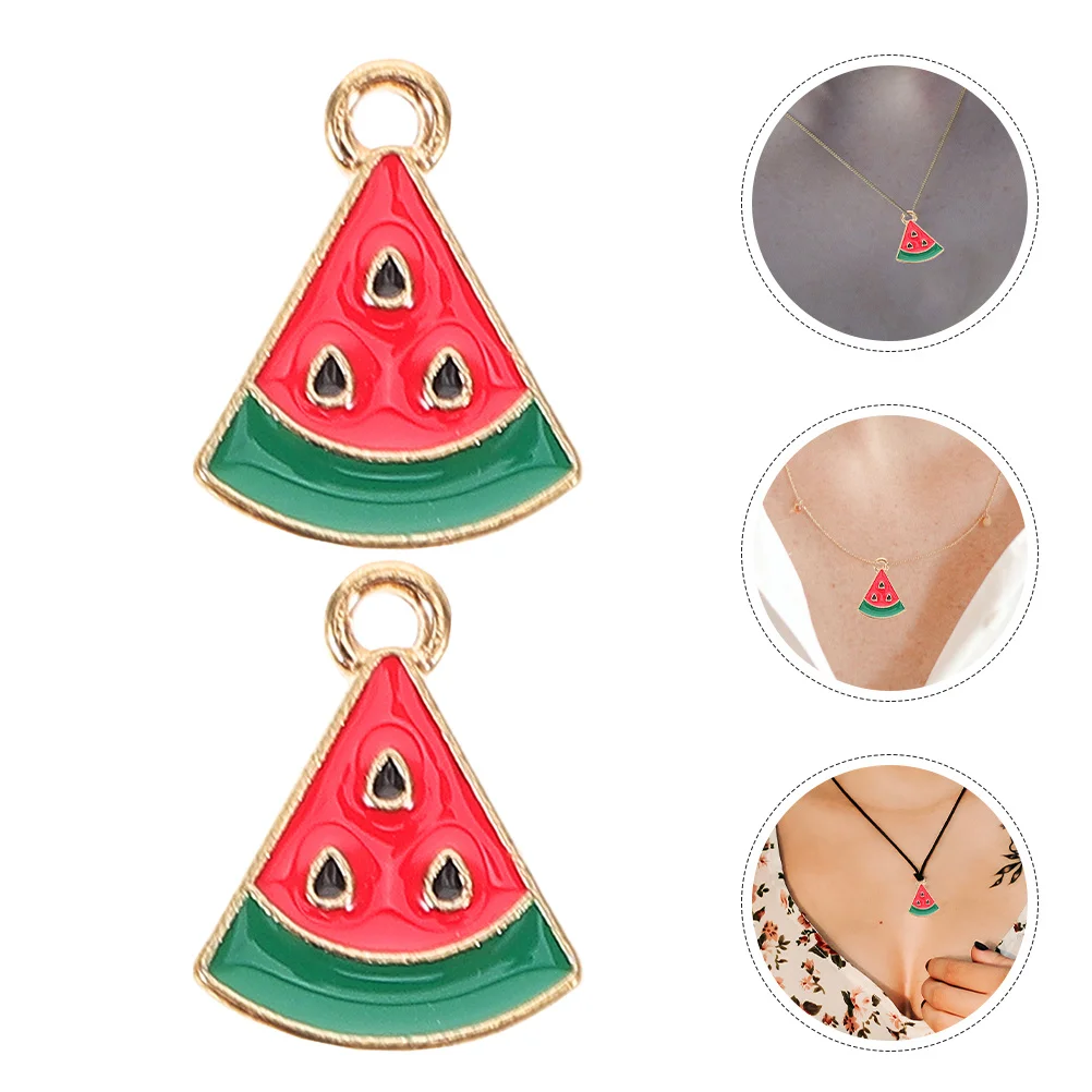

10 шт., мини-серьги-гвоздики из сплава с арбузом, подвески для сумки, подвески, принадлежности для самостоятельного изготовления ювелирных изделий, подвески с фруктами и арбузом для девочек