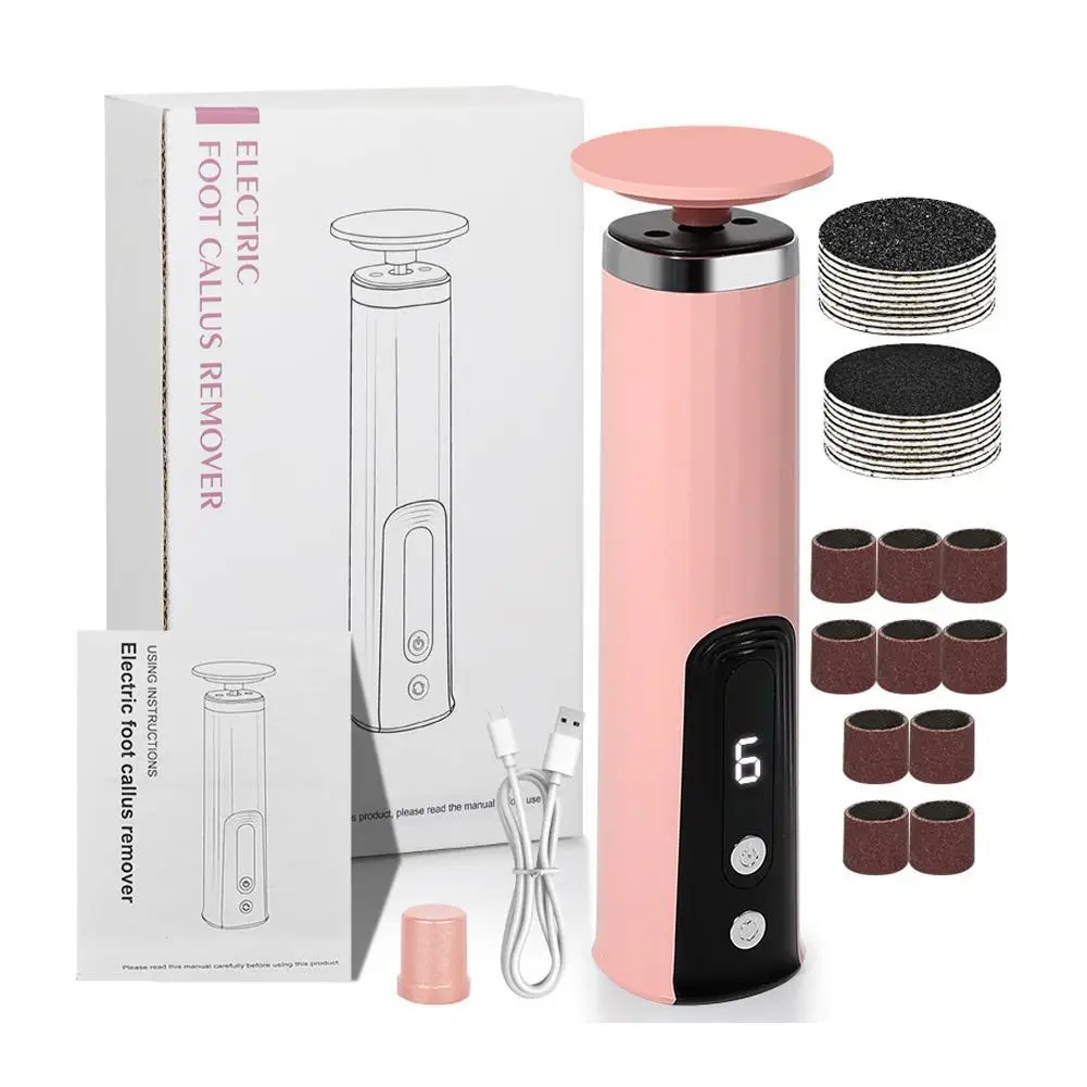 Dispositivo per la rimozione del callo della lima per piedi elettrico per piedi, levigatrice professionale per levigatrice per piedi per strumento per pedicure con tallone screpolato per pelle morta