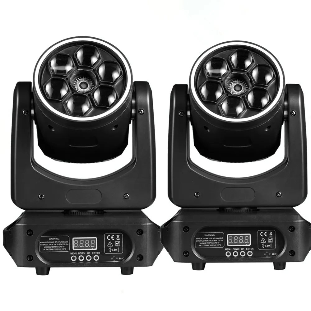 2pcs/LED Beam+Wash Six Bees Eyes 6x15W RGBW DMX512 Stage Effect Lighting Good For Disco DJ Party KTV Dance Floor Clubs