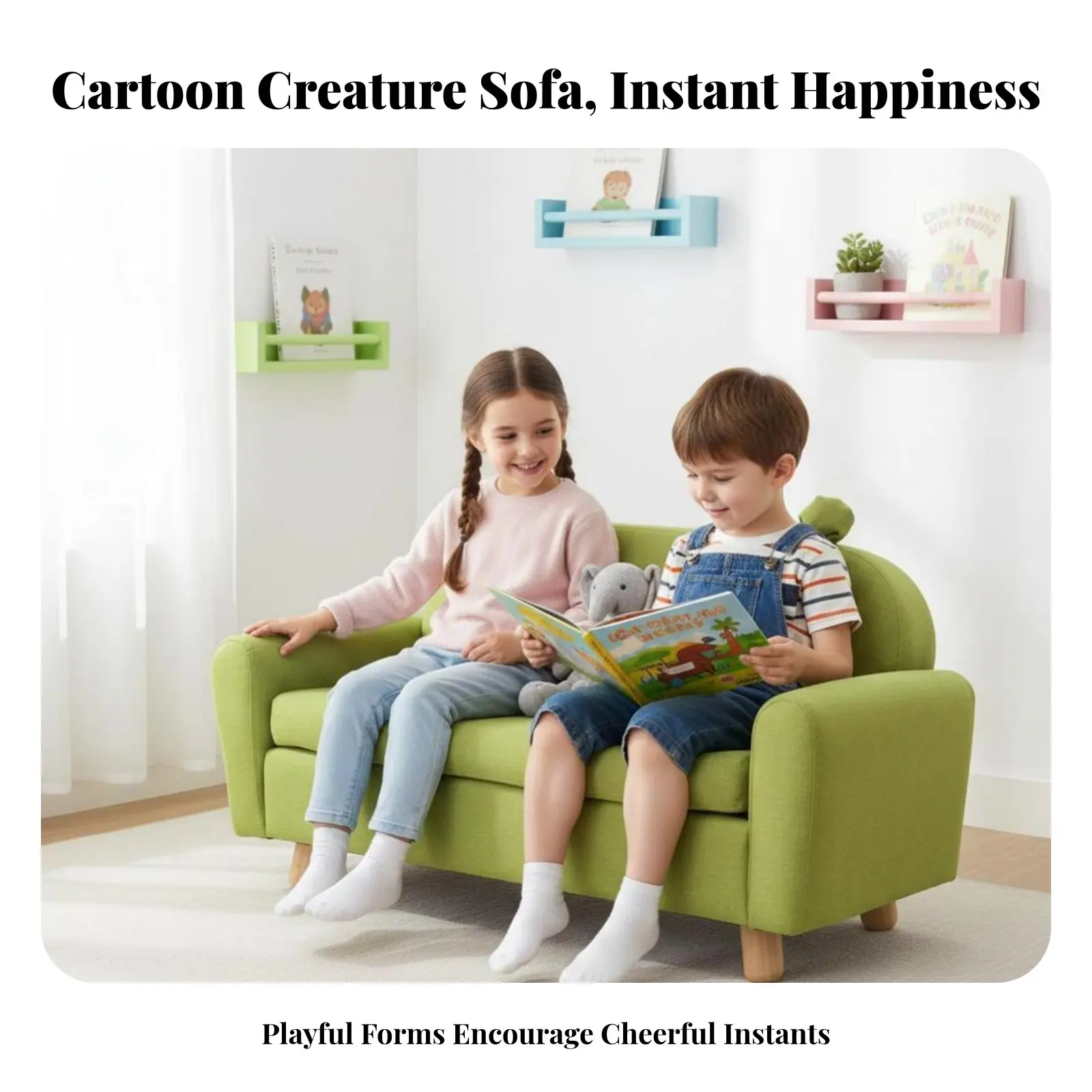 

Мягкое кресло-персонаж с милым мультяшным дизайном, в форме животного, мини-размер, безопасно для детей, для родителей, игровой комнаты, спальни