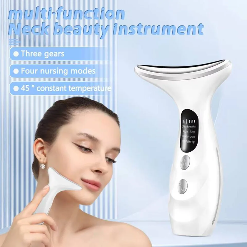 อุปกรณ์นวดคอ อุปกรณ์กําจัดริ้วรอยบนคอ อุปกรณ์ความงามยกกระชับผิวหน้าและกระชับ