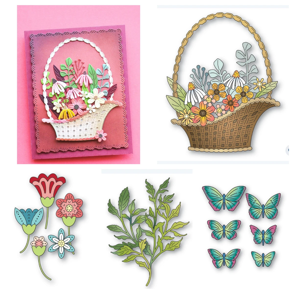 

Leafy Stems Arched Flower Basket Rustic Watering Can Scatter Flowers Metal Cutting Dies for DIY Handmade Scrapbook May 2026 New