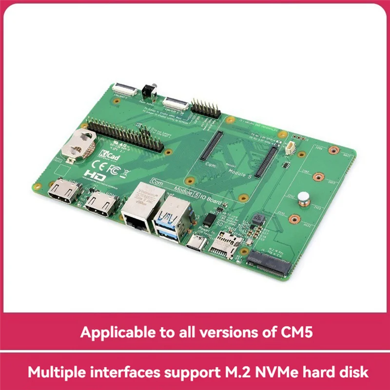 ที่มีประสิทธิภาพสําหรับ Raspberry Pi CM5 IO Board Baseboard สําหรับ Raspberry Pi Compute โมดูล 5 IO บอร์ดสนับสนุน M.2 Nvme SSD