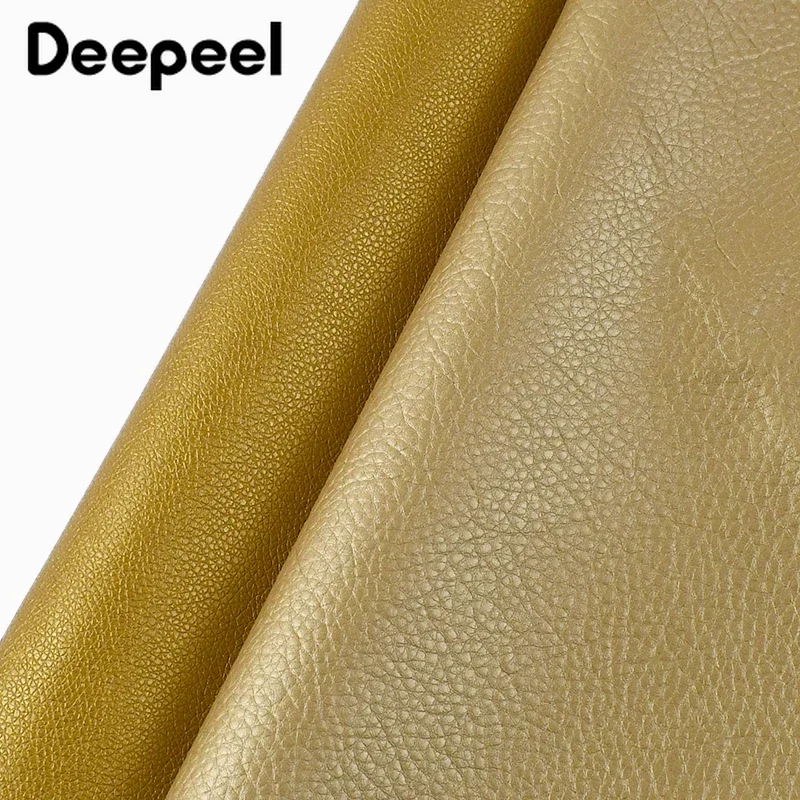 Deepeel 50x139cm Gold PU Synthetic Leather Sofa Car Seat Faux Fabric Furniture Upholstery Decorative Cloth DIY Craft Accessories