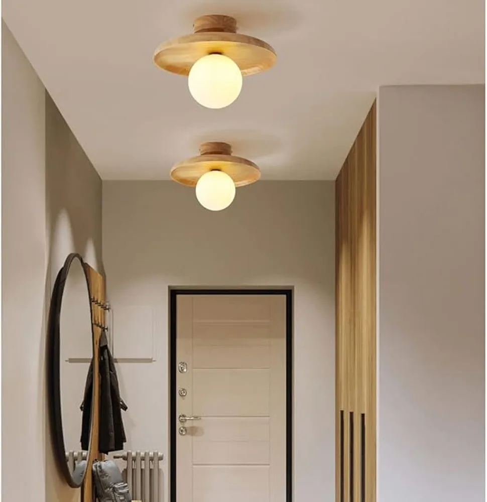 Wooden Ceiling Light Bedroom Cloud Light Mid Century Wood Fixture Offering Comfortable