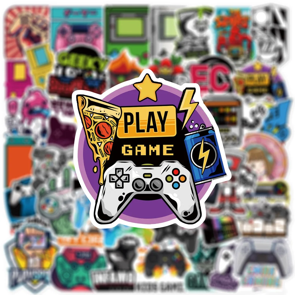 10/30/50pcs Vintage Video Game Console Stickers Cool Cartoon Gamepad Decals DIY Helmet Laptop Phone Skateboard Sticker Wholesale