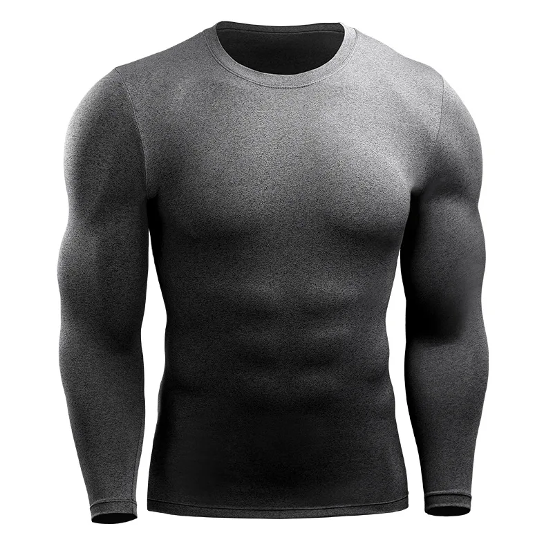 Men\'s Gym T-shirts Quick Dry Tights Breathable Fitness Tops Soccer Jerseys Running T Shirt Male Sportswear Compression Rashguard