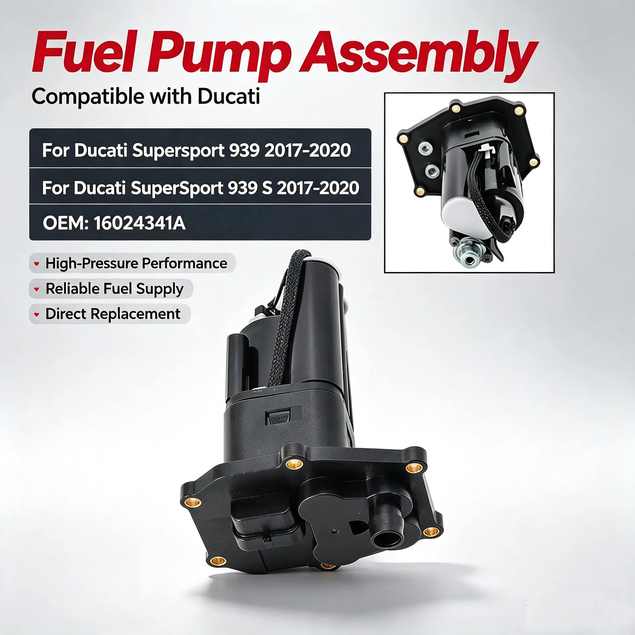 Motorcycle Fuel Pump Assembly For Ducati Supersport 939 2017-2020 SuperSport 939 S 2017-2020 OEM:16024341A