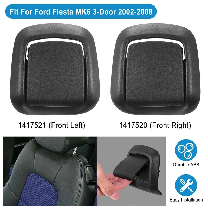 Rhyming Fit for Ford Fiesta MK6 VI 3 Door 2002 - 2008 Front Seat Recliner Handle Backrest Tilt Adjuster Cover 1417520 1417521