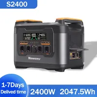 Newsmy S2400 Portable Power Station 2047.5Wh LiFePO4 Battery 2400W 4*AC Power Outdoor urgent home backup removable power supply