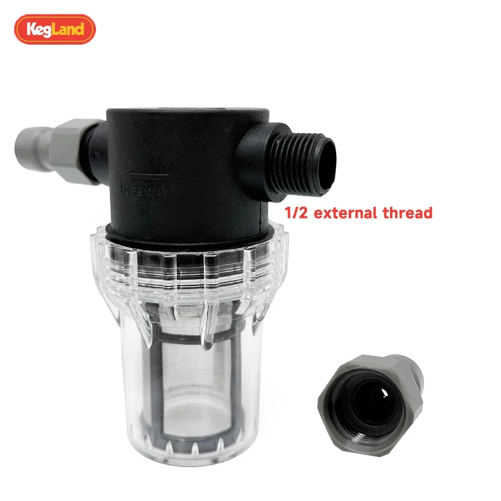 KegLand 80/100 Mesh Filter Beer Inline Strainer Kits with 8/9.5mm Connector Craft Brewing