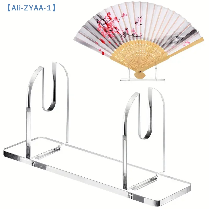 【ZYAA-1】1/2pcs Acrylic Fan Display Stands Foldable Fan Stand Holder Space-Saving Desk Organizer For Japanese & Chinese Hand Fans
