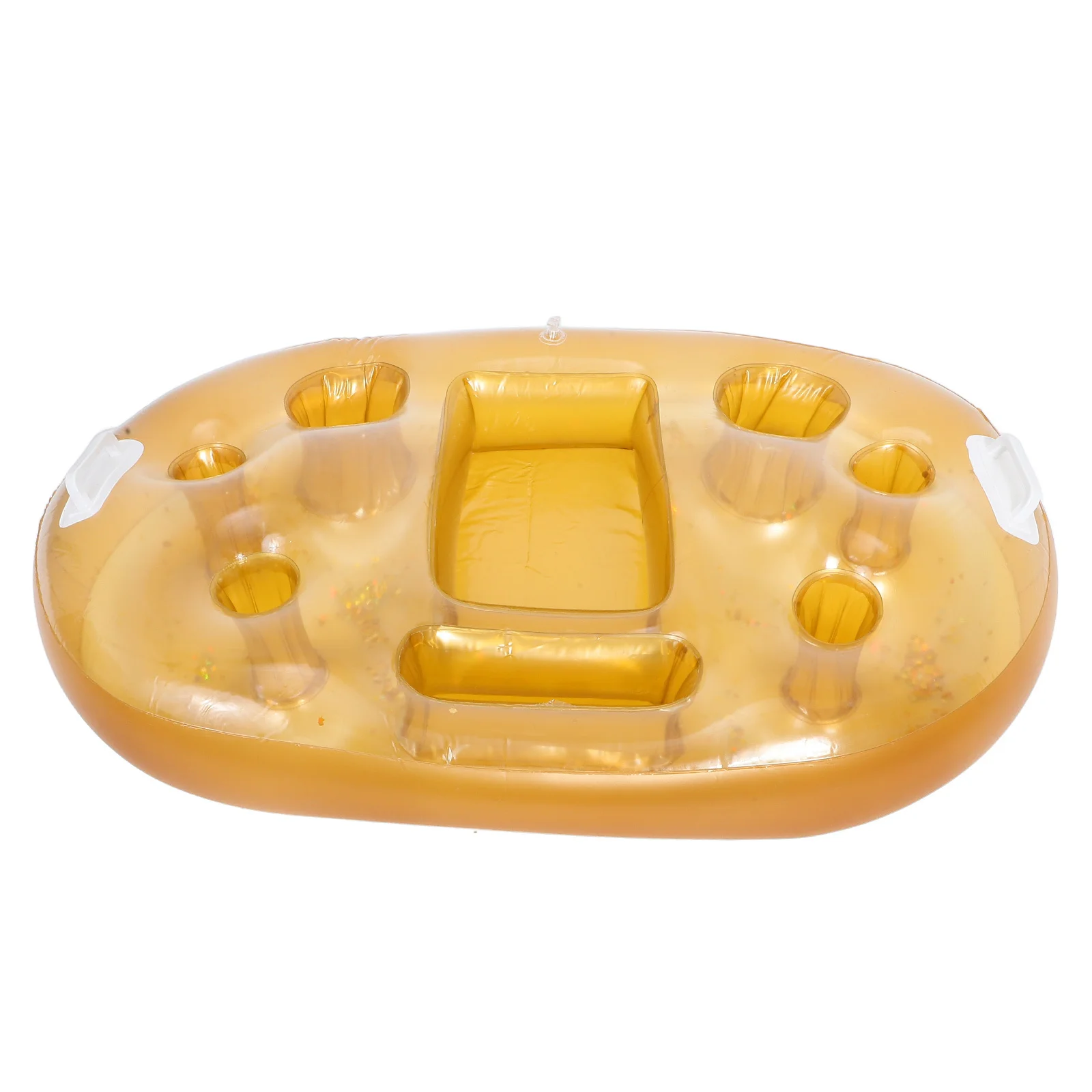 حامل مشروبات قابل للنفخ، كوب حمام السباحة، مناسب لحفلات السباحة والشاطئ، موضوع استوائي من مادة PVC، حامل مشروبات عائم خفيف قابل لإعادة الاستخدام