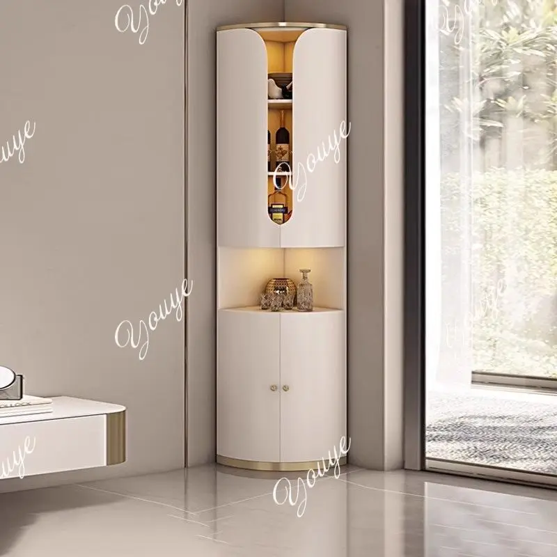 Light luxury style solid wood corner cabinet modern simple corner cabinet Italian new exquisite solid wood corner cabinet recabi