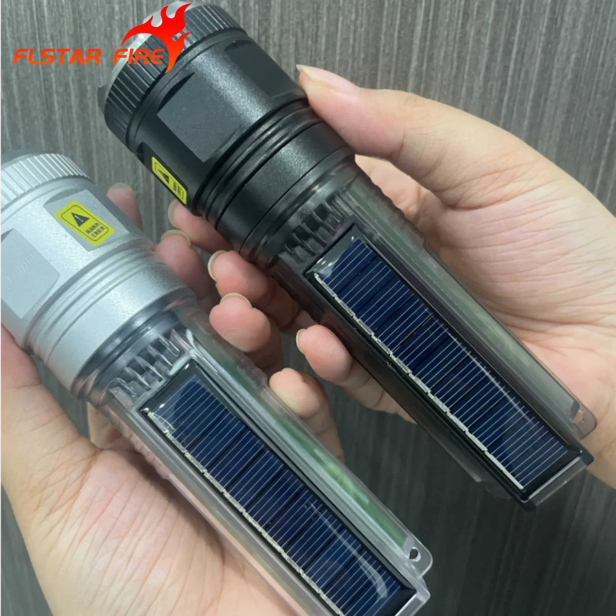 Solar Energy Outdoor Flashlight Power Bank Telescopic Zoom USB Charging Waterproof Portable Emergency Home Torch Camping Hiking