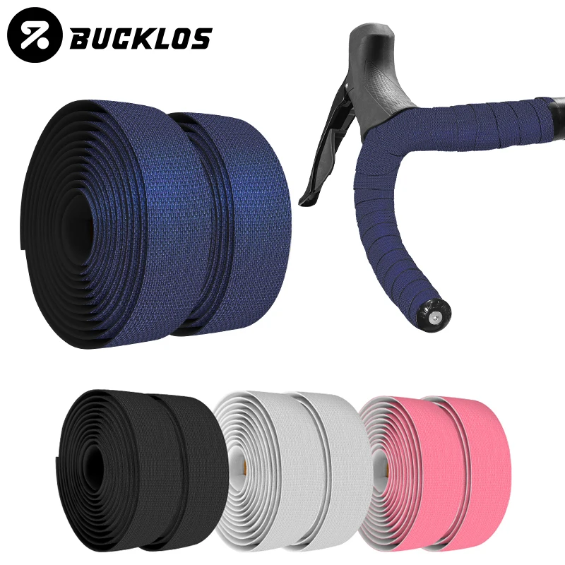 

BUCKLOS Silicone Road Bike Tape Bicycle Handlebar Tape Shockproof Non-Slip Bar Wraps Soft Handlebar Belt Bike Accessories
