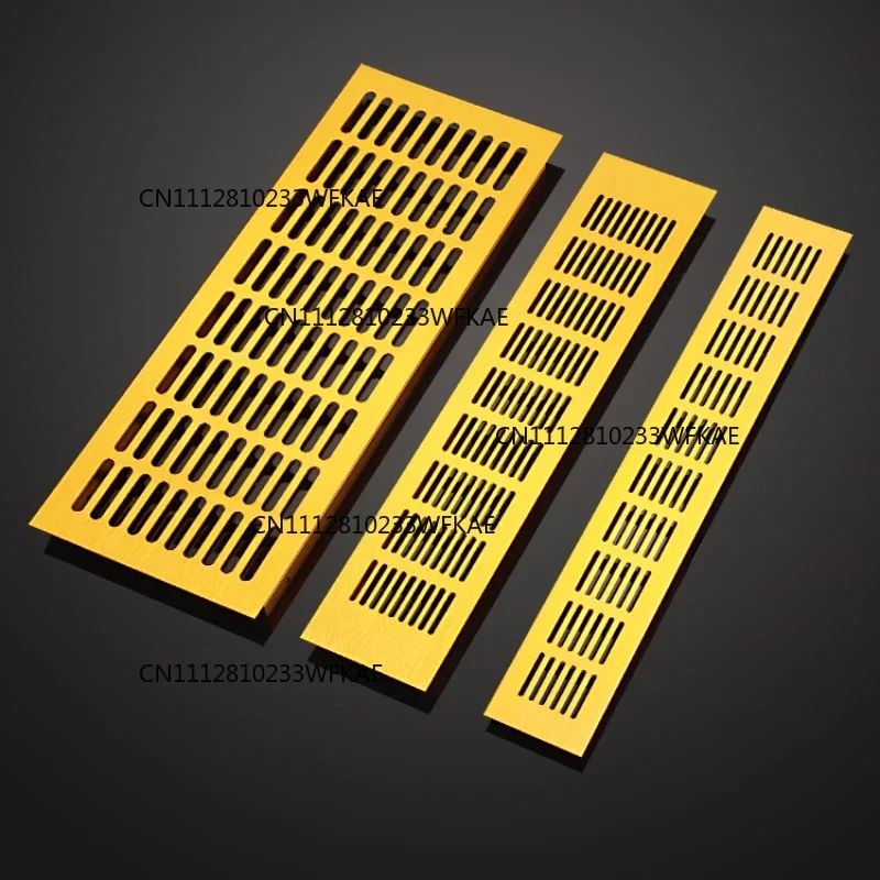 2Pcs Snow Flower Grid Rectangle Gold Silver Black Aluminum Air Vent Grille Cover Furniture Shoe Closet Cabinet Flush